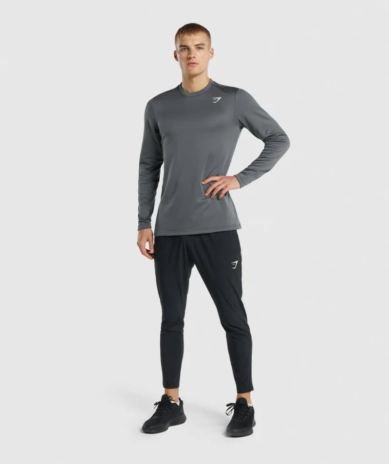 Bluzy Gymshark Arrival Crew Męskie Ciemny Szare | PL 356IRU